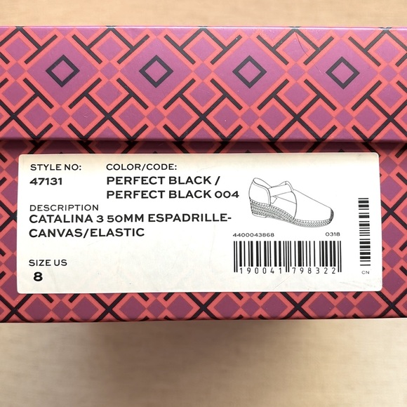 Tory Burch Perfect Black Espadrille Sandals. Size 8. New With All Packaging. - Picture 13 of 13
